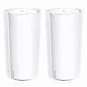 TP-LINK (DECO XE200) AXE11000 Tri-Band Whole Home Mesh Wi-Fi 6E System, 2 Pack, 16-Stream WiFi, 10G LAN, AI-Driven Mesh, Voice C