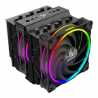 Akasa Soho H7 ARGB CPU Cooler, Black, 2x 120mm PWM Fan, Dual Tower, Aluminium Fins, 7x Copper Heatpipes, Intel/AMD