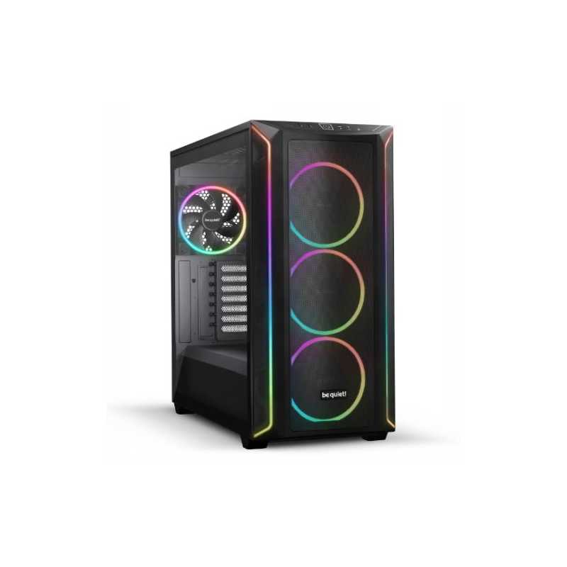 Be Quiet! Shadow Base FX RGB Gaming Case w/ Glass Window, E-ATX, ARGB Front Strips & Controller, 4x ARGB Fans, Mesh Airflow, USB