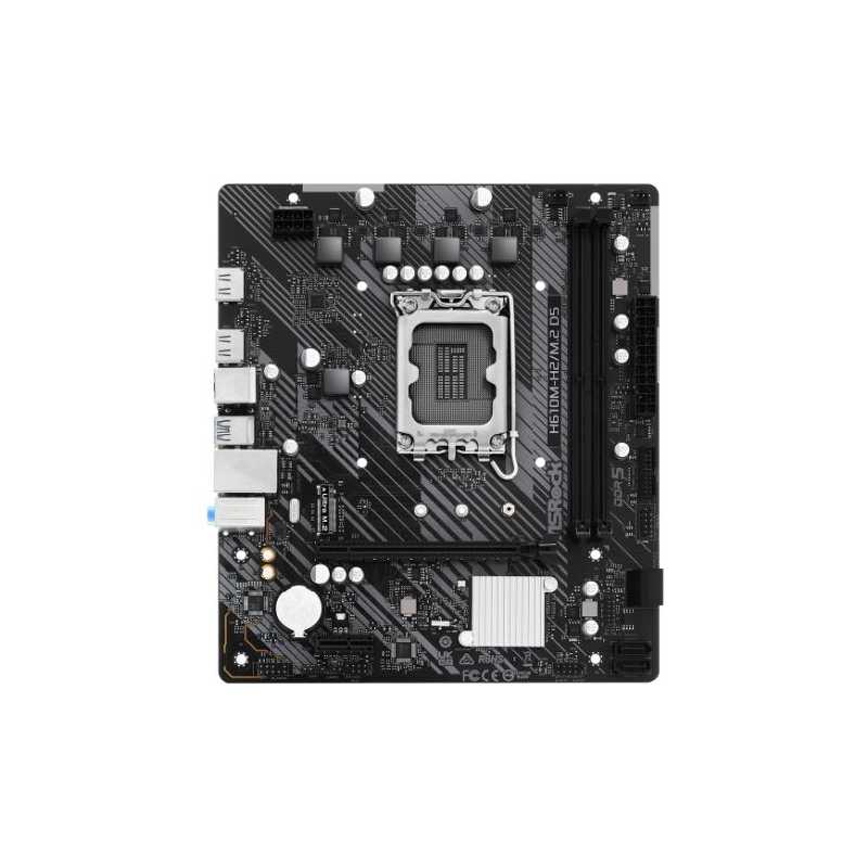 Asrock H610M-H2/M.2 D5, Intel H610, 1700, Micro ATX, 2 DDR5, 2 HDMI, GB LAN, PCIe4, 1x M.2