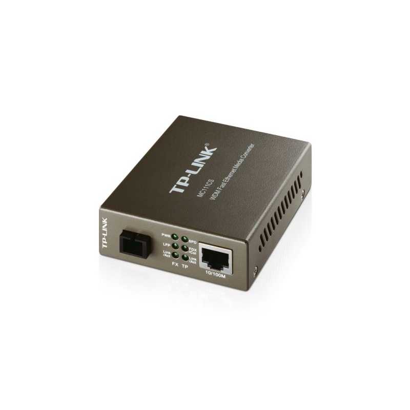 TP-LINK (MC111CS) Single-Mode SC Fiber WDM Media Converter, up to 20km, TX:1550nm, RX:1310nm