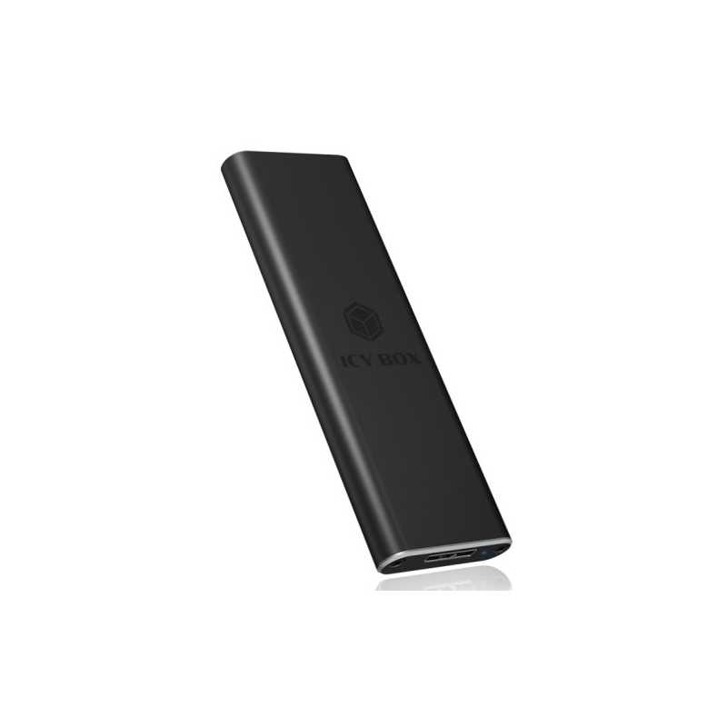 Icy Box IB-183M2 M.2 SATA SSD Caddy, USB 3.0 Type-A, Compatible with 22x30/42/60/80, Aluminium, Hot Swap