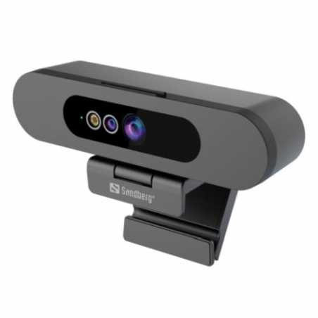 Sandberg Face-ID USB FHD Webcam 2, 2MP, Noise Reducing Mic, Face Recognition, Auto Light Correction, Privacy Switch, 5 Year Warr