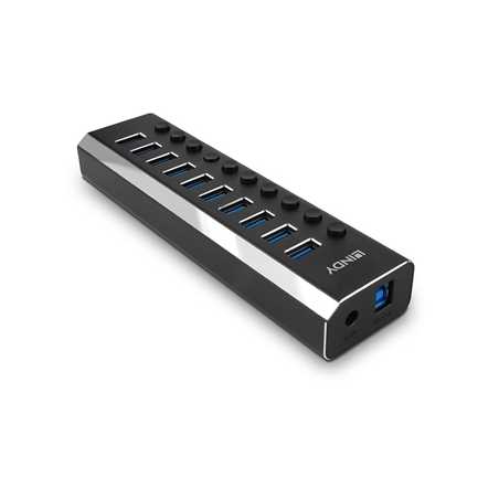 Lindy 43370 10 Port USB 3.0 Hub with On/Off Switches