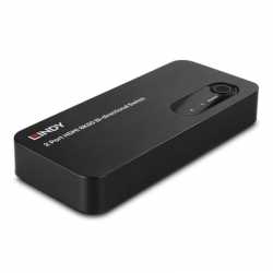 LINDY 38119 2 Port HDMI 8K60 Bi-Directional Switch, Supports 48G resolutions up to 8K@60Hz, with additional support for HDR, 2 y