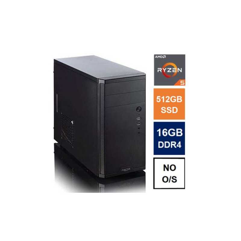 Spire MATX Tower PC, Fractal Core 1100 Case, Ryzen 5 5600G, 16GB 3200MHz, 512GB SSD, Bequiet 450W, No Optical, KB & Mouse, No Op