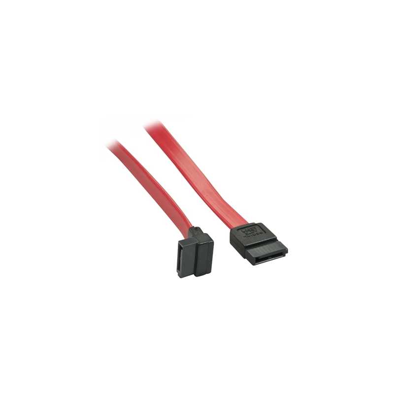 LINDY 33352 0.7m SATA Internal Cable 7 Pin To 90 Deg 7Pin, Compatible with SATA III and backwards compatible with SATA I and II,