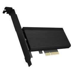 Icy Box (IB-PCI208-HS) PCIe 4.0 x4 NVMe Converter Card, Supports M.2 2230/42/60/80, Aluminium Heatsink, Full/Low Profile Bracket