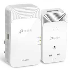 TP-LINK (PGW2440 KIT) G.hn2400 Powerline AX1800 Wi-Fi 6 Adapter Kit, AC Pass Through, GB LAN, EasyMesh-Compatible 