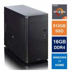 Spire MATX Tower PC, Fractal Core 1100 Case, Ryzen 5 5600G, 16GB 3200MHz, 512GB SSD, Bequiet 450W, No Optical, KB & Mouse, Windo