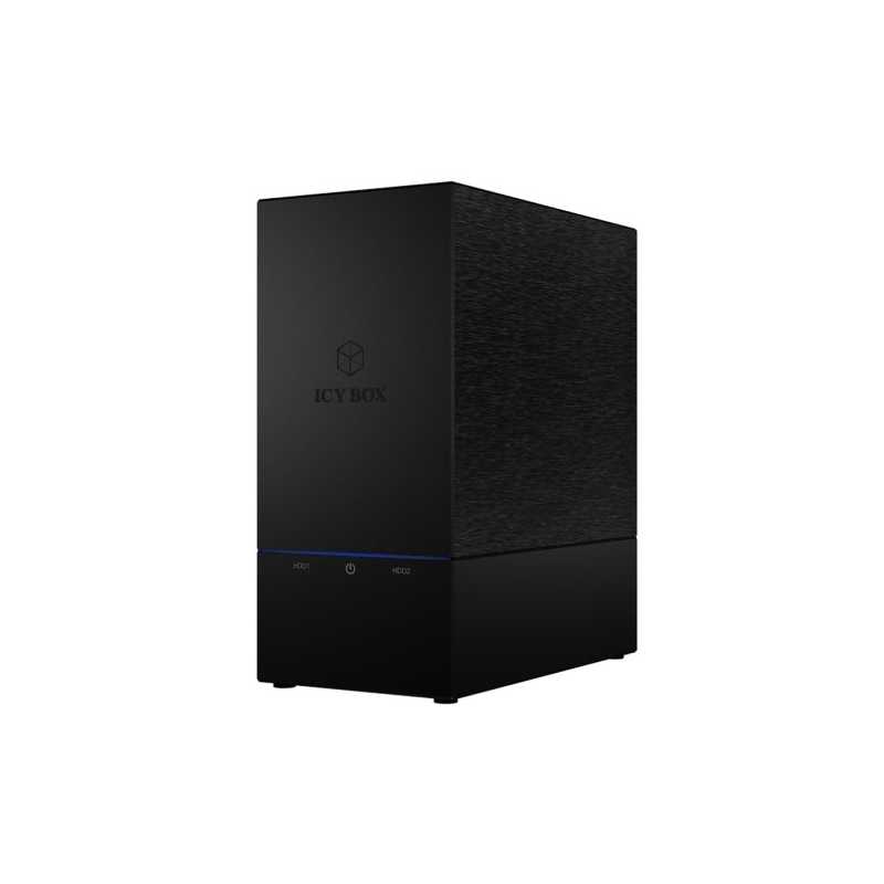 Icy Box (IB-RD3621U3) 2-Bay RAID Enclosure, 2x 3.5" SATA, USB 3.0, Hot Swap, Fan