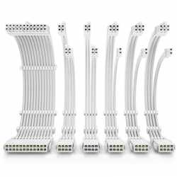 Antec White PSU Extension Cable Kit – 6 Pack (24-PIN / 3x PCI-E 6+2 / 2x CPU 4+4)