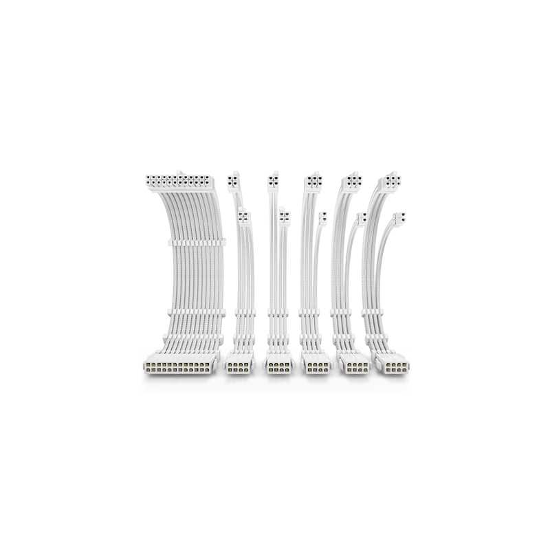 Antec White PSU Extension Cable Kit – 6 Pack (24-PIN / 3x PCI-E 6+2 / 2x CPU 4+4)