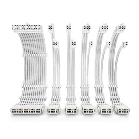 Antec White PSU Extension Cable Kit – 6 Pack (24-PIN / 3x PCI-E 6+2 / 2x CPU 4+4)