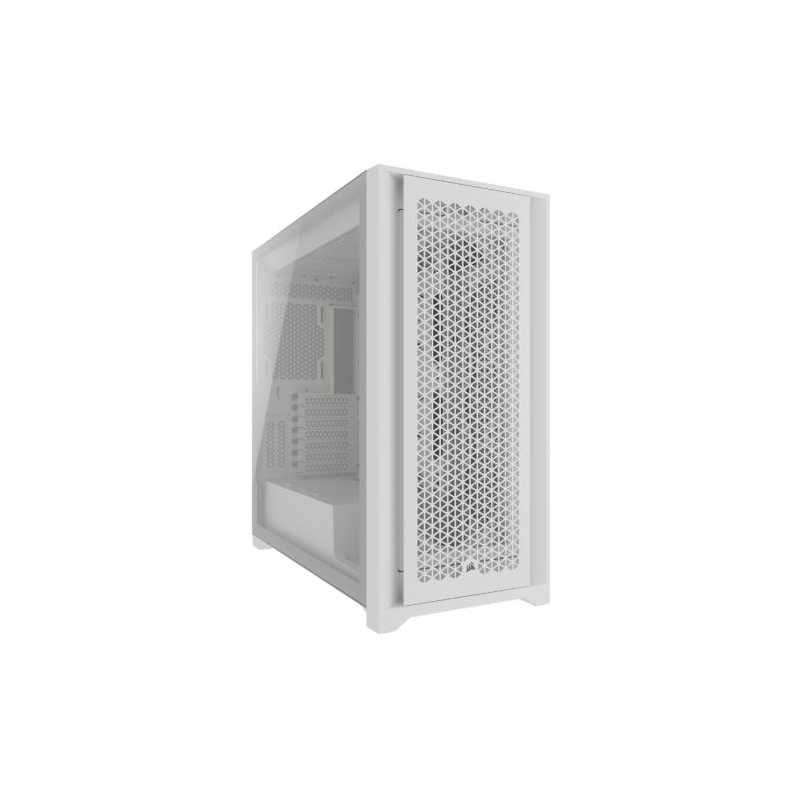 Corsair 5000D CORE Airflow Gaming Case w/ Glass Window, E-ATX, No Fans, High-Airflow Front Panel, USB-C, White