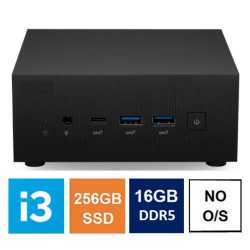 Spire Mini PC, Asus PN64 Case, i3-1220P, 16GB DDR5, 256GB SSD, HDMI, DP, USB-C, 2.5G LAN, Wi-Fi 6E, VESA Mountable, No Operating