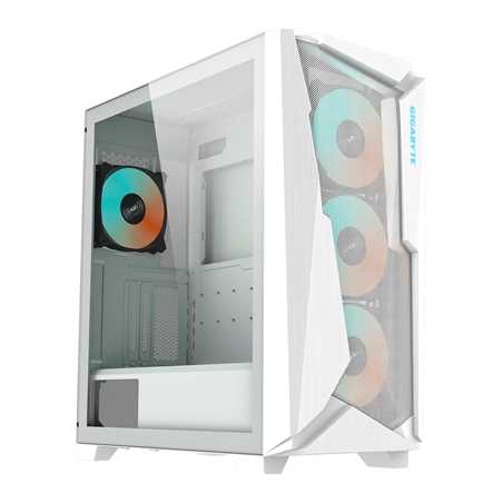 Gigabyte C301 Glass Mid Tower ARGB Gaming PC Case - White - GB-C301GW