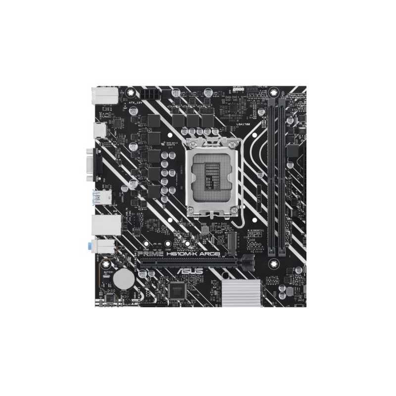 Asus PRIME H610M-K ARGB, Intel H610, 1700, Micro ATX, 2 DDR5, VGA, HDMI, PCIe4, 1x M.2