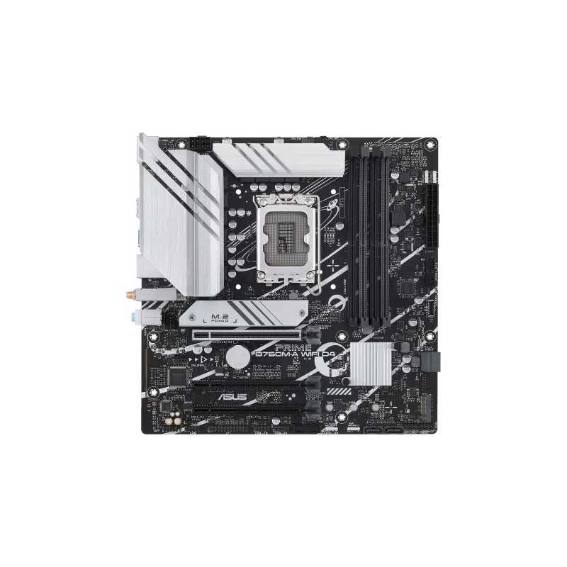 Asus PRIME B760M-A WIFI D4, Intel B760, 1700, Micro ATX, 4 DDR4, 2 HDMI, DP, Wi-Fi 6, 2.5G LAN, PCIe4, 2x M.2