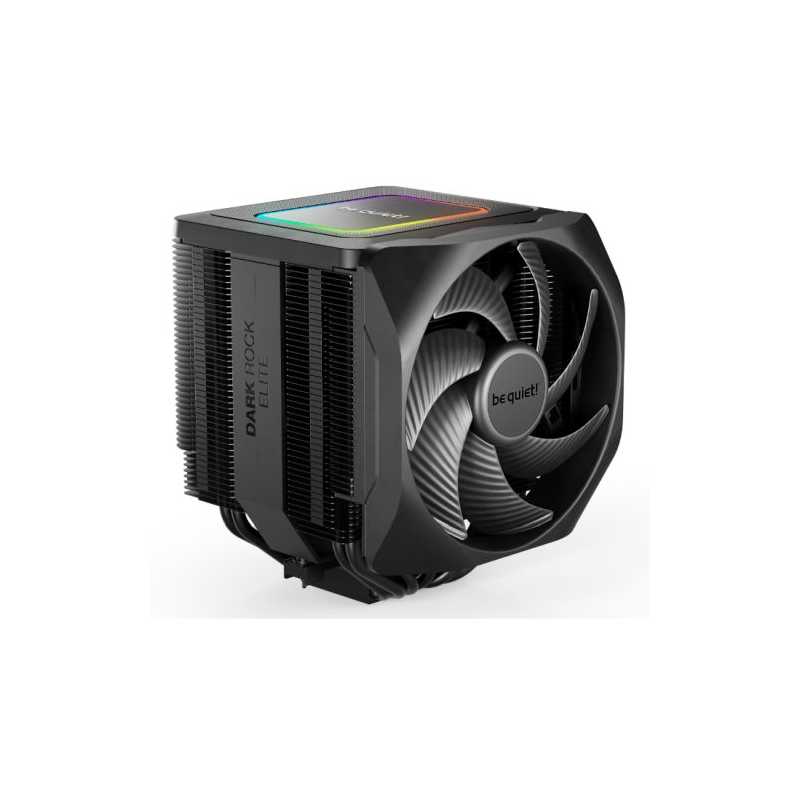 Be Quiet! BK037 Dark Rock Elite Heatsink & Fan, Intel/AMD, 2 Silent Wings Fans, Speed Switch, ARGB Top Cover, 280W TDP