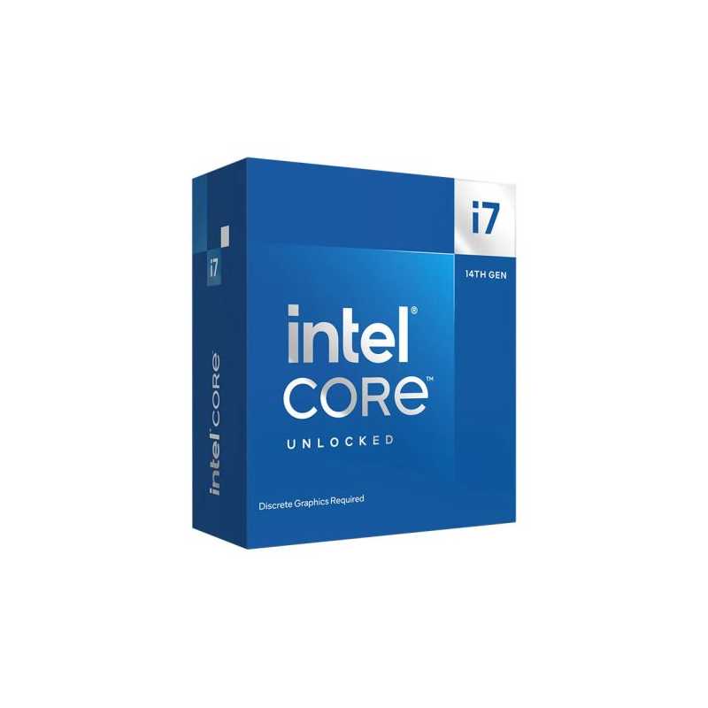 Intel Core i7-14700KF CPU, 1700, 3.4 GHz (5.6 Turbo), 20-Core, 125W (253W Turbo), 10nm, 33MB Cache, Overclockable, Raptor Lake R