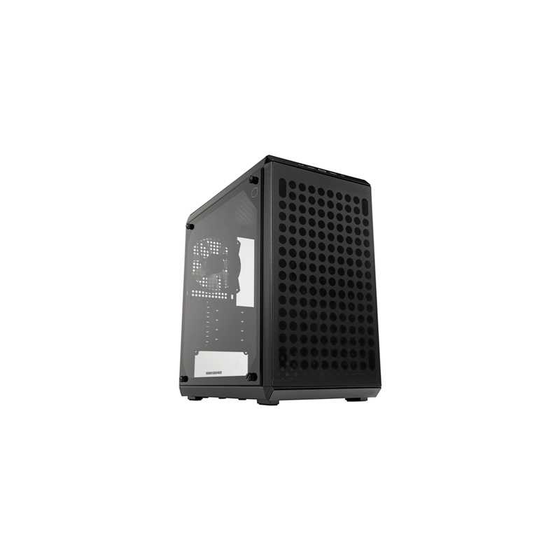 Cooler Master MasterBox Q300L V2, Black, Mini Tower /w Tempered Glass Window, 1x 120mm Fans, USB 3.2, mITX/mATX