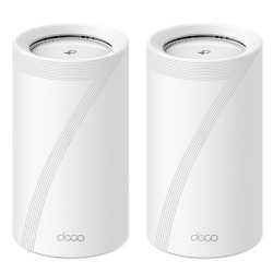 TP-LINK (DECO BE85) BE19000 Tri-Band Whole Home Mesh Wi-Fi 7 System, 2 Pack, 12-Stream, 2x 10G Ports, Multi-Link Operation, Voic