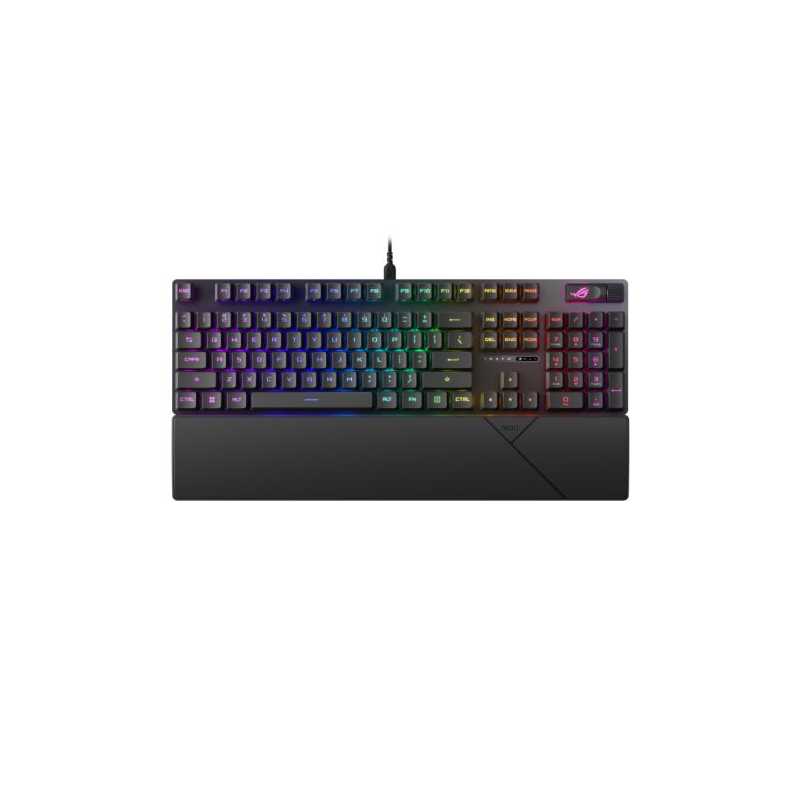 Asus ROG STRIX SCOPE II RX Red Mechanical RGB Gaming Keyboard, ROG RX Red Switches, IP57, Dampening Foam, PBT Keycaps, Intuitive