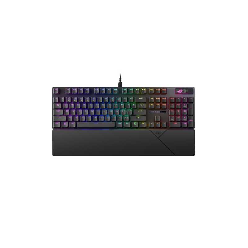 Asus ROG STRIX SCOPE II NX Snow Mechanical RGB Gaming Keyboard, ROG NX Snow Linear Switches, Sound Dampening, PBT Keycaps, Intui