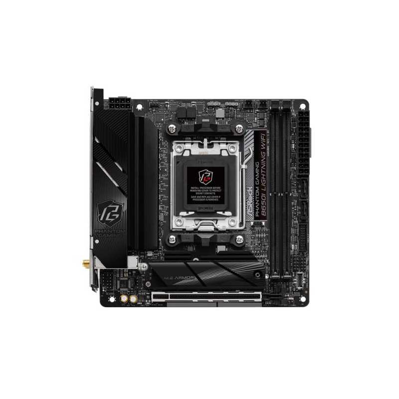 Asrock B650I LIGHTNING WIFI, AMD B650, AM5, Mini ITX, 2 DDR5, HDMI, Wi-Fi 6E, 2.5G LAN, 2x M.2