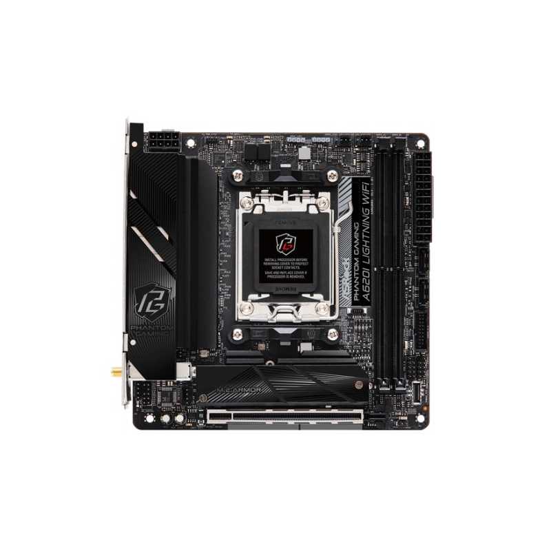 Asrock A620I LIGHTNING WIFI, AMD A620, AM5, Mini ITX, 2 DDR5, HDMI, Wi-Fi 6E, 2.5G LAN, 2x M.2