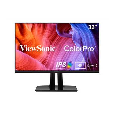 ViewSonic VP3256-4K 32inch Premium IPS 4K Ergonomic Monitor, Ultra-Thin Bezels, Colour Accuracy, Pantone Validated, HDMI, Displa
