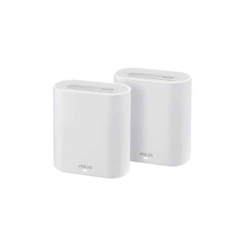 Asus (ExpertWiFi EBM68) AX7800 Tri-Band Wi-Fi 6 Business Mesh System, 2 Pack, Guest Networks, Commercial Grade Security, White