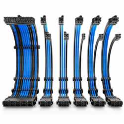 Antec Black/Blue PSU Extension Cable Kit - 6 Pack (1x 24 Pin, 2x 4+4 Pin, 3x 6+2 Pin)