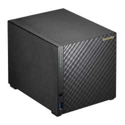 ASUSTOR AS1004T V2 4-Bay NAS Enclosure (No Drives), Dual Core 1.6GHz CPU, 512MB, USB3, Diamond-Plate Finish