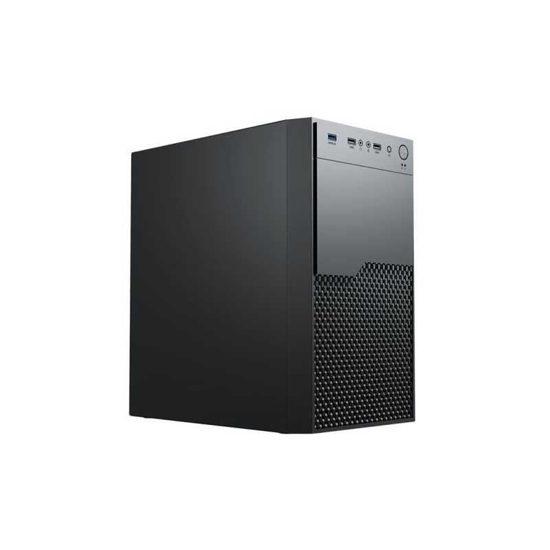 Vida Enterprise Black Office Case, Micro ATX, 12cm Fan, Mesh Front