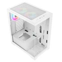 Vida Vetro Black ARGB Gaming Case w/ Glass Front & Side, ATX, 3x ARGB Fans, 6-Port Fan Hub