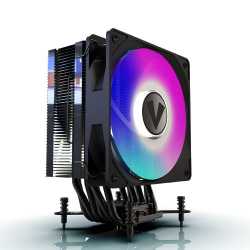Vida Boreas Black ARGB Heatsink & Fan, Intel/AMD, 2000RPM Hydraulic Fan, 6 Copper Heatpipes, 220W TDP, Optional Plain Black Fan 