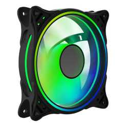 Vida Infinity01 12cm ARGB Dual Ring Case Fan, Hydraulic Bearing, Infinity Mirror Effect, 1200 RPM, Black