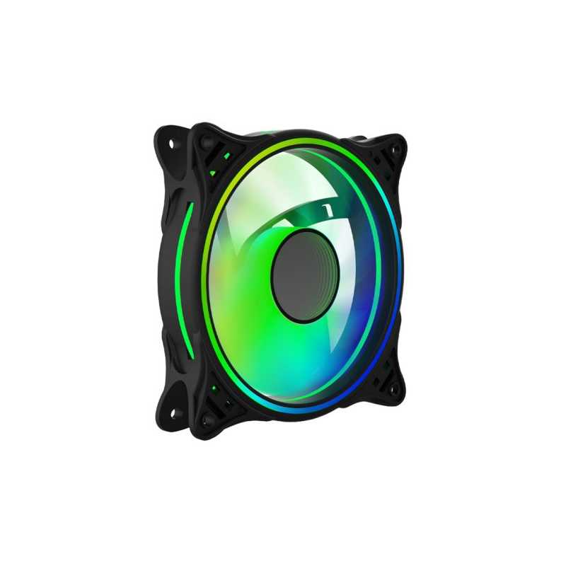 Vida Infinity01 12cm ARGB Dual Ring Case Fan, Hydraulic Bearing, Infinity Mirror Effect, 1200 RPM, Black