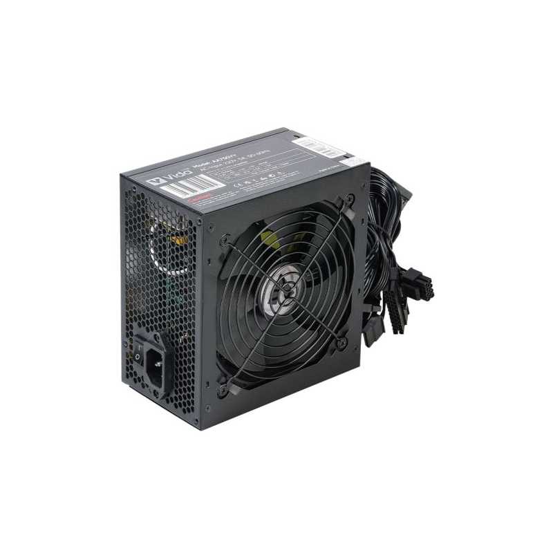 Vida Lite 750W ATX PSU, Fluid Dynamic Ultra-Quiet Fan, PCIe, Flat Black Cables, Power Lead Not Included