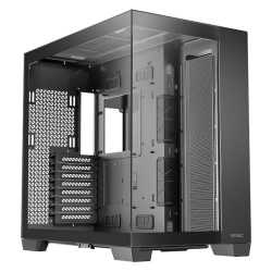 Antec C8 Gaming Case w/ Glass Side & Front, EATX, Dual Chamber, No Fans inc., Mesh Panels, USB-C, Black