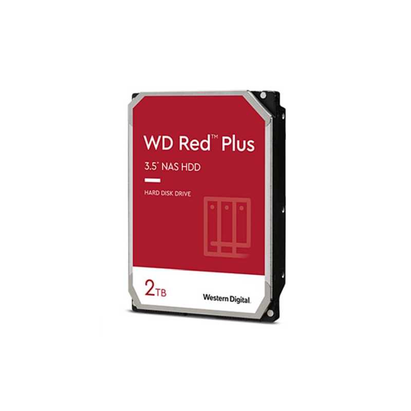 WD 3.5", 2TB, SATA3, Red Plus Series NAS Hard Drive, 5400RPM, 64MB Cache, OEM
