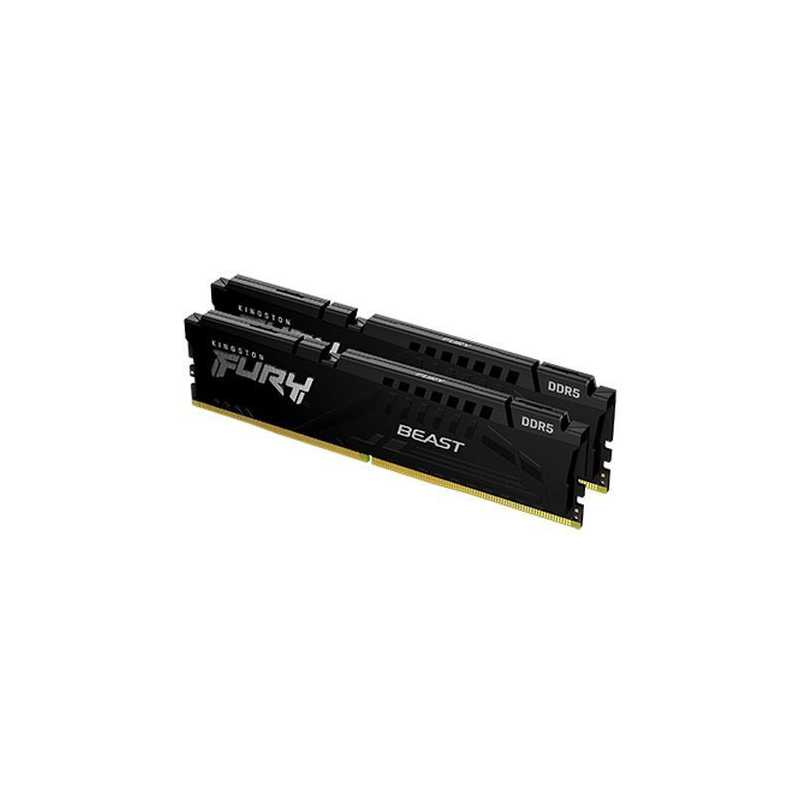 Kingston Fury Beast 32GB Kit (2 x 16GB), DDR5, 5200MHz (PC5-38400), CL40, 1.25V, ECC, XMP 3.0, AMD EXPO, PMIC, DIMM Memory