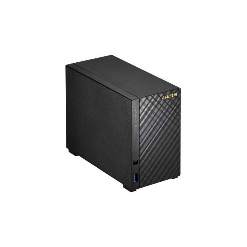 ASUSTOR AS3102T 2-Bay NAS Enclosure (No Drives), Dual Core CPU, 2GB DDR3L, HDMI, USB3, Diamond-Plate Finish