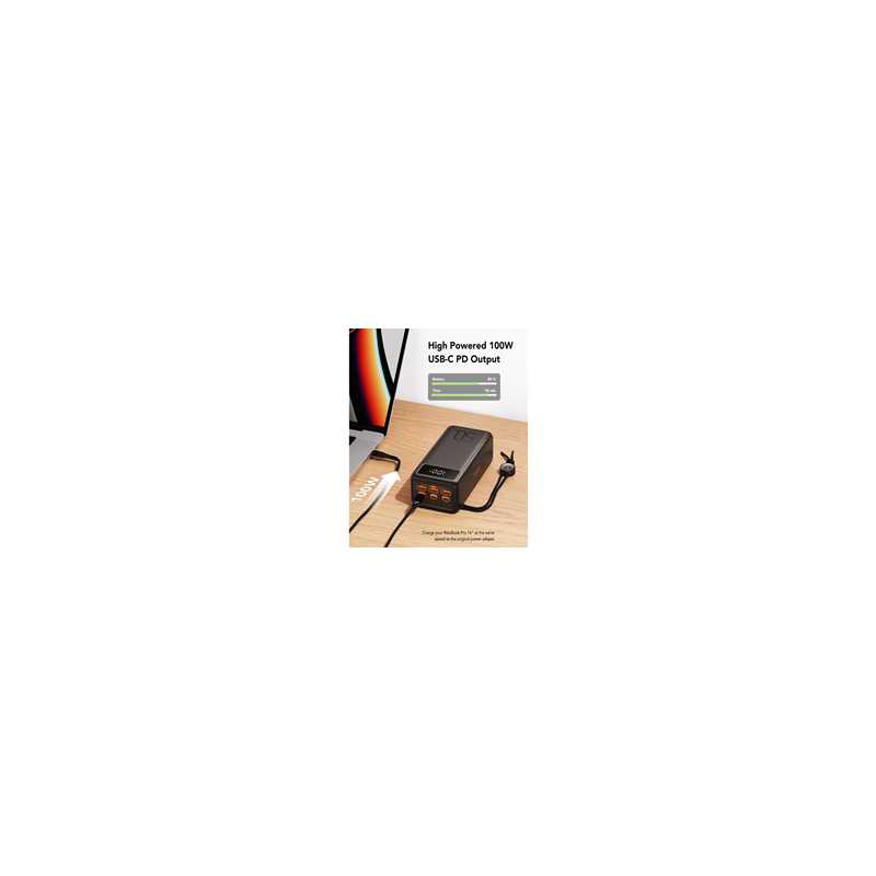 VEGER Tank Boost Camping Power Bank, 56,000mAh, 130W Total Output, 5 Output Ports 3 x USB-A & 2 x USB-C with 2 Input Ports 1 x U