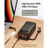 VEGER Tank Boost Camping Power Bank, 56,000mAh, 130W Total Output, 5 Output Ports 3 x USB-A & 2 x USB-C with 2 Input Ports 1 x U