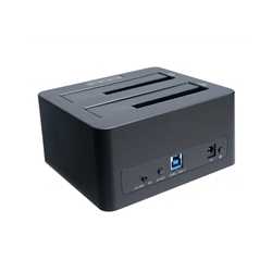 Akasa AK-DK08U3-BKCM DuoDock X3 Dual bay USB 3.1 Gen1 Clone Docking Station, 2.5 and 3.5 SATA HDD/SSD Drives Supported