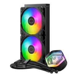 Cooler Master MasterLiquid 240 Atmos AIO Cooler, 2x120mm ARGB PWM Fans, Copper Heatsink, Aluminium Radiator, Intel/AMD