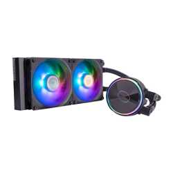 CoolerMaster PL240 Flux, 240mm All-in-One Hydro CPU Cooler, 2x120mm PWM Fan, ARGB LEDs, Aluminium / Copper
